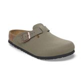 Birkenstock Boston Kids BS Birko-Flor Birkibuc Narrow Fit - Sivo - Sandale Birkenstock Boston Kids BS Birko-Flor Birkibuc Narrow Fit - Sivo - Sandale