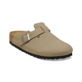 Birkenstock Boston TEX Birko-Flor Regular Fit Faded Khaki - Smeđa - Sandale Birkenstock Boston TEX Birko-Flor Regular Fit Faded Khaki - Smeđa - Sandale