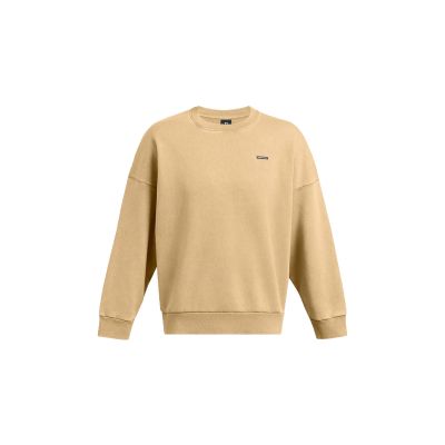 Under Armour M Icon Heavyweight Fleece Wash Oversized Crew - Smeđa - Majica s kapuljačom