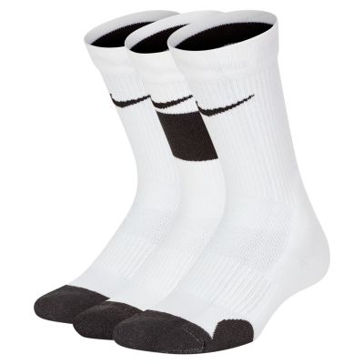 Nike Elite Kids Basketball Crew Socks 3-Pack White - Bijela - Čarape