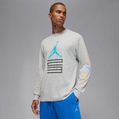 Jordan Brooklyn AJ11 Graphic Long-Sleeve Tee Grey Heather - Sivo - Majica kratkih rukava