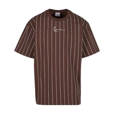Karl Kani Small Signature Essential Pinstripe Tee Brown - Smeđa - Majica kratkih rukava Karl Kani Small Signature Essential Pinstripe Tee Brown - Smeđa - Majica kratkih rukava