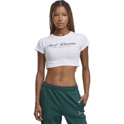 Karl Kani Slogan Cropped Tee White - Bijela - Majica kratkih rukava Karl Kani Slogan Cropped Tee White - Bijela - Majica kratkih rukava
