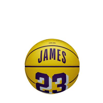 Wilson NBA Player Icon Mini Basketball LeBron New Size 3 Yellow - Žuta boja - Lopta Wilson NBA Player Icon Mini Basketball LeBron New Size 3 Yellow - Žuta boja - Lopta